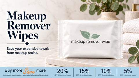 Makeup Remover Wipes Individually wrapped Canada - Branded Amenities by Custom Amenities Inc.