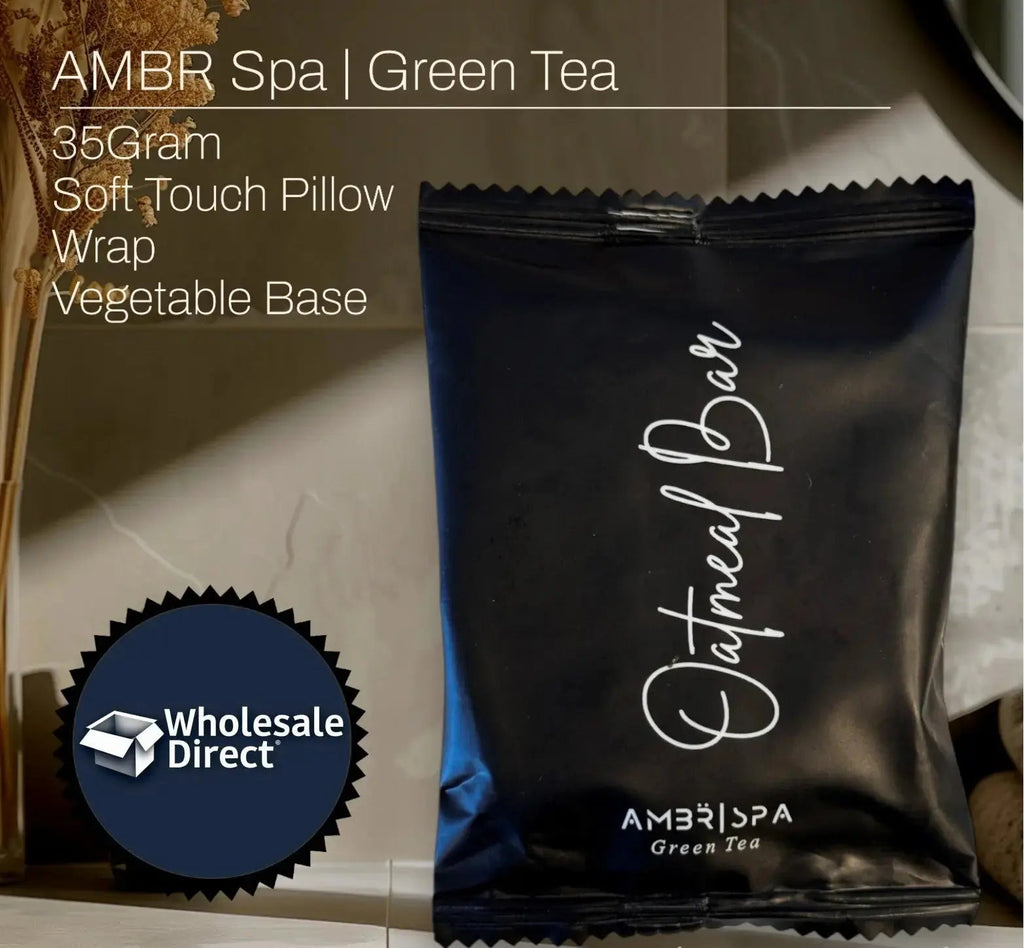 Bulk Hotel Soap Oatmeal AMBR 50 Pack - Branded Amenities by Custom Amenities Inc.