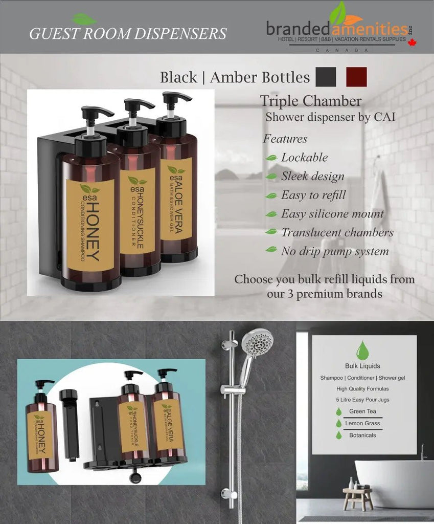 Hotel Dispenser ESA - Branded Amenities by Custom Amenities Inc.